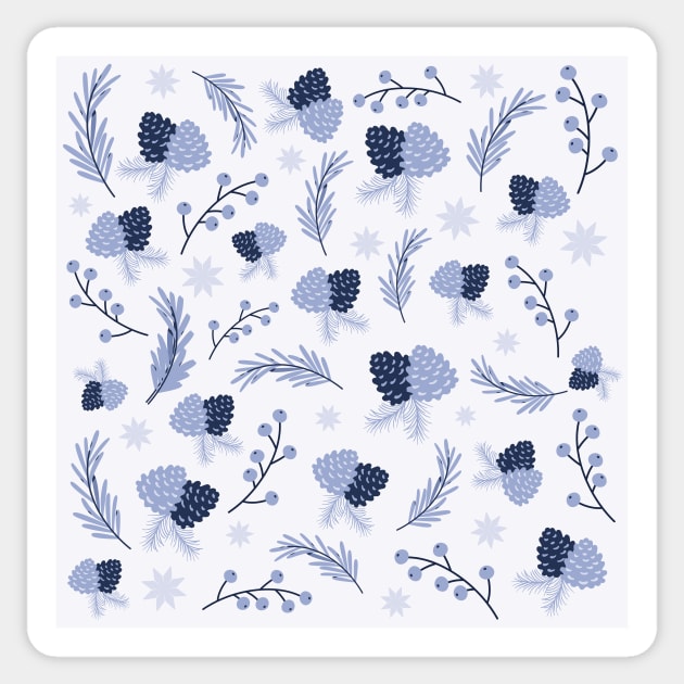 Winter time pattern 3 Sticker by BeCreativeArts